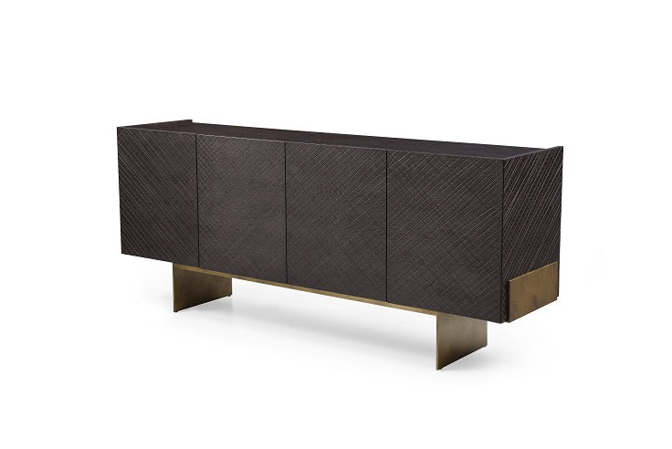 Gerald- Modern Brown Ash and Antique Cooper Buffet - image 3
