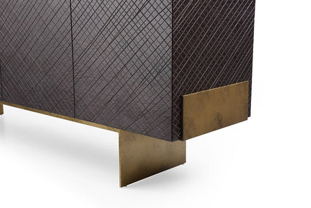 Gerald- Modern Brown Ash and Antique Cooper Buffet - image 4