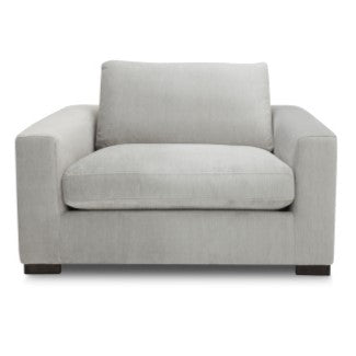 Poppy - Modern White Fabric Lounge Chair - image 2
