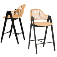 Gayle - Modern Rattan Counter Stool Set of 2 - image 2