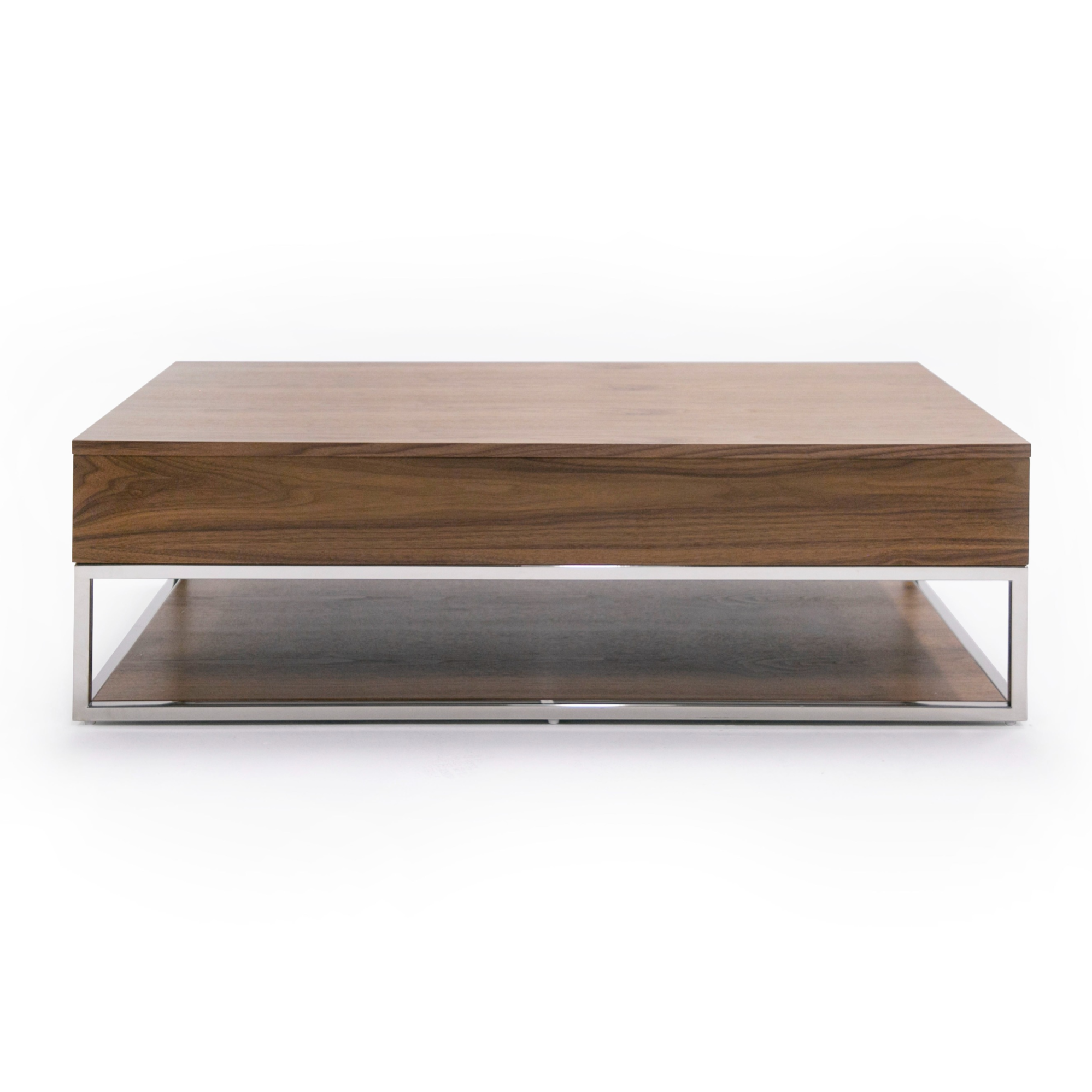 Heloise - Modern Walnut and Stainless Steel Coffee Table - image 2