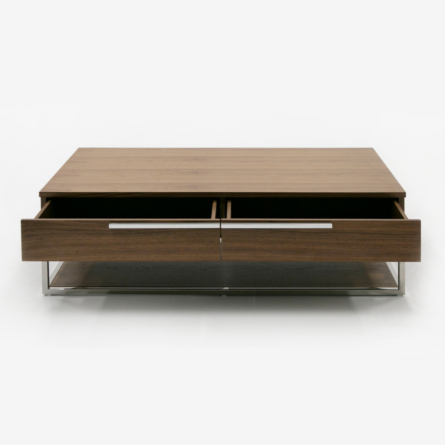 Heloise - Modern Walnut and Stainless Steel Coffee Table - image 3