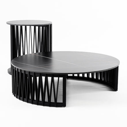 Larimer - Modern Round Coffee Table Set - image 3