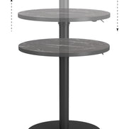 Mule Adjustable Bar Table Black