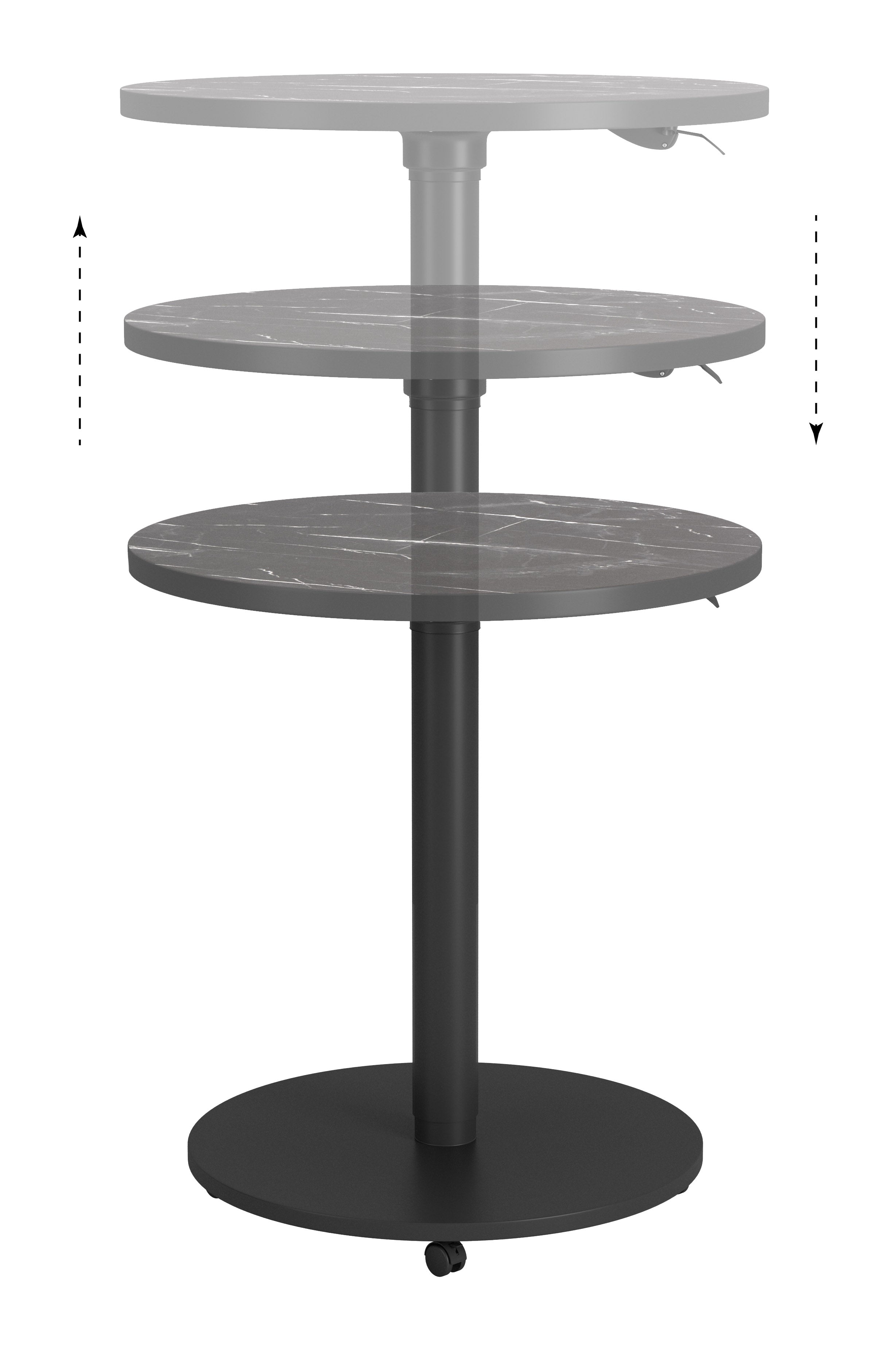 Mule Adjustable Bar Table Black