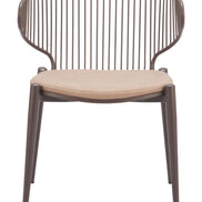 Silues Dining Chair (Set of 2) Taupe & Brown