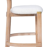 Rilou Barstool (Set of 2) White & Natural