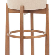 Nade Barstool (Set of 2) Beige & Walnut