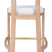 Rilou Barstool (Set of 2) White & Natural