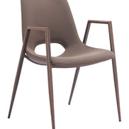 Desi Dining Chair (Set of 2) Brown & Walnut