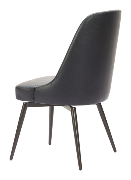 Keppel Swivel Dining Chair (Set of 2) Black