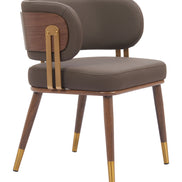 Brew Dining Chair Brown & Walnut