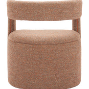 Atria Accent Chair & Ottoman Tawny Brown