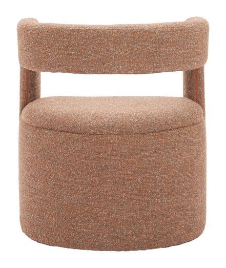 Atria Accent Chair & Ottoman Tawny Brown