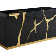 Aspen - Modern Black and Gold Dresser - image 4