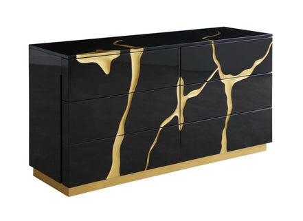 Aspen - Modern Black and Gold Dresser - image 4
