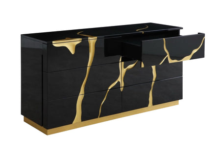 Aspen - Modern Black and Gold Dresser - image 5