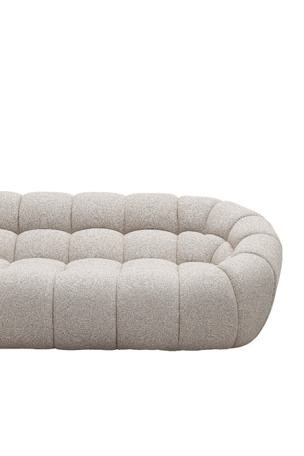 Yolonda - Modern Beige Curved Sectional Sofa - image 2