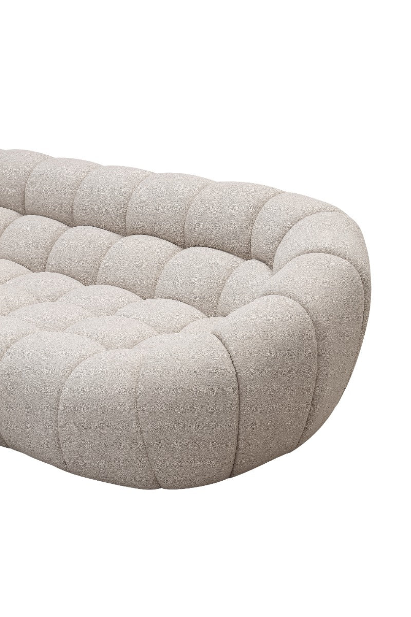 Yolonda - Modern Beige Curved Sectional Sofa - image 3