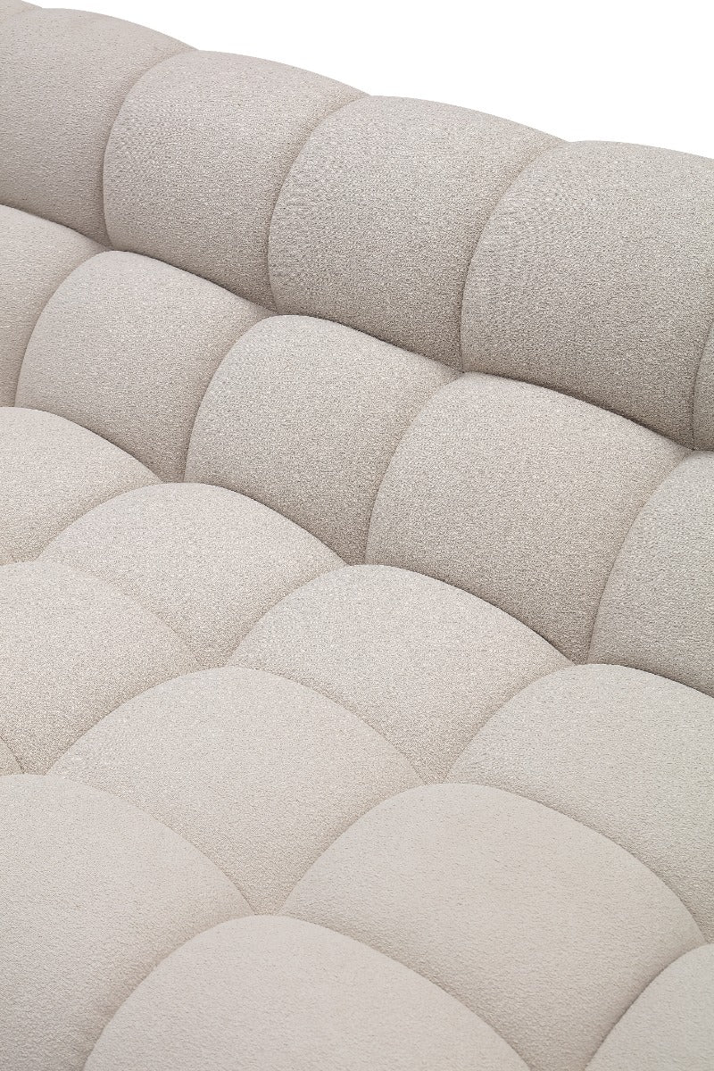 Yolonda - Modern Beige Curved Sectional Sofa - image 4