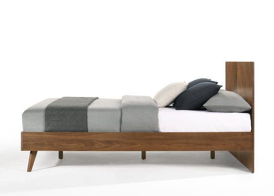 Kamela -Modern Walnut Q Bed