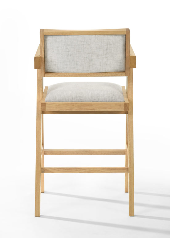 Fern - Modern Natural and Beige Counter Stool Set of 2 - image 2