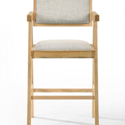 Fern - Modern Natural and Beige Counter Stool Set of 2
