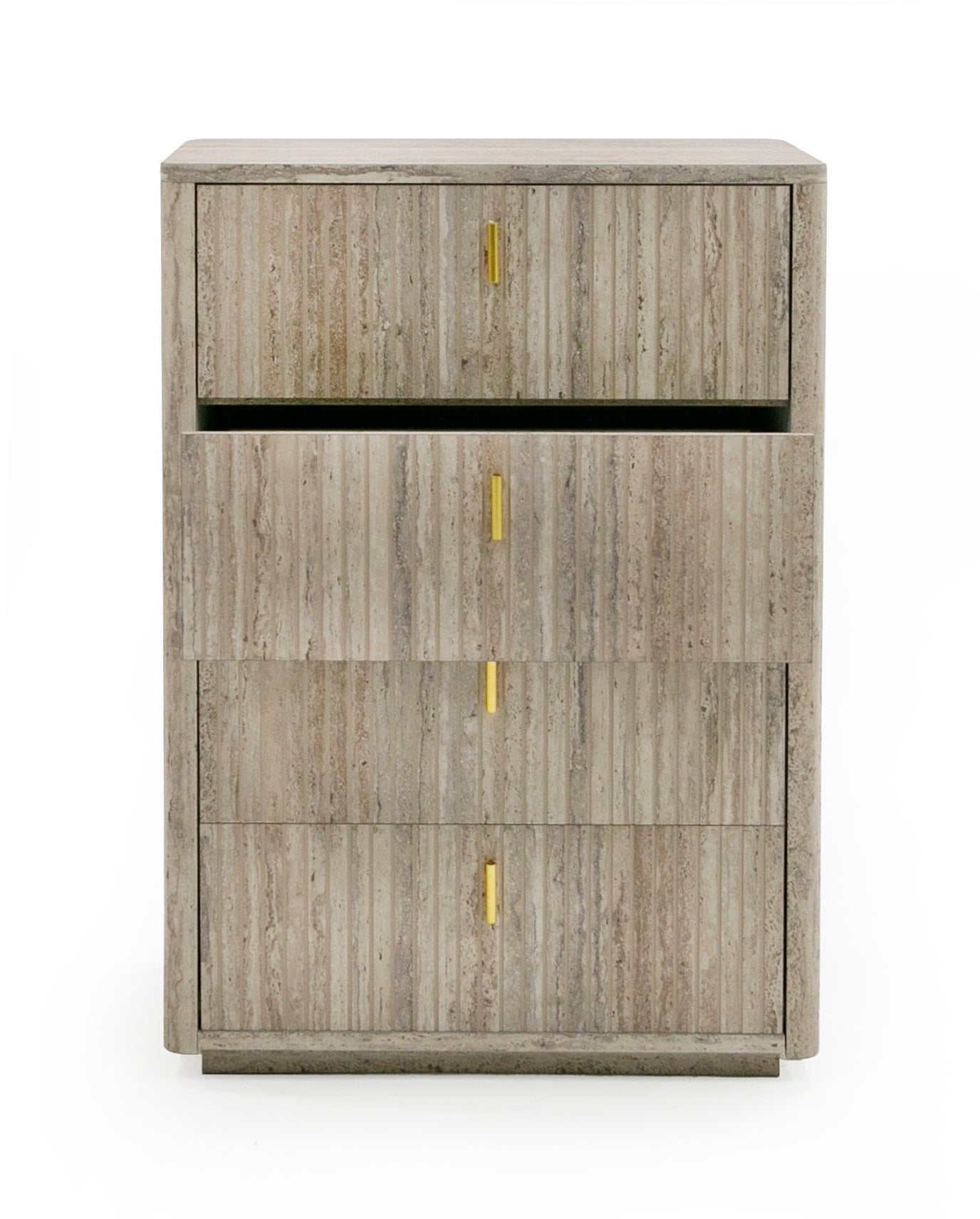 Roma - Modern Faux Travertine + Gold Chest - image 2