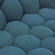 Yolonda - Modern Curved Dark Teal Fabric Sofa - image 4