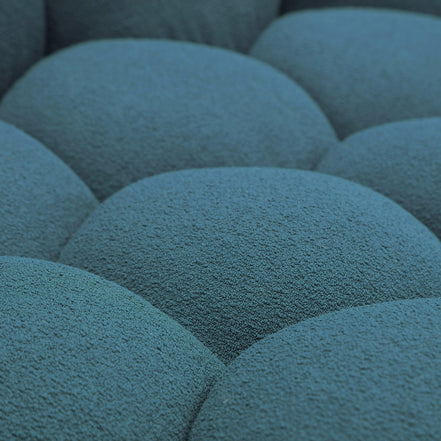 Yolonda - Modern Curved Dark Teal Fabric Chair - image 5