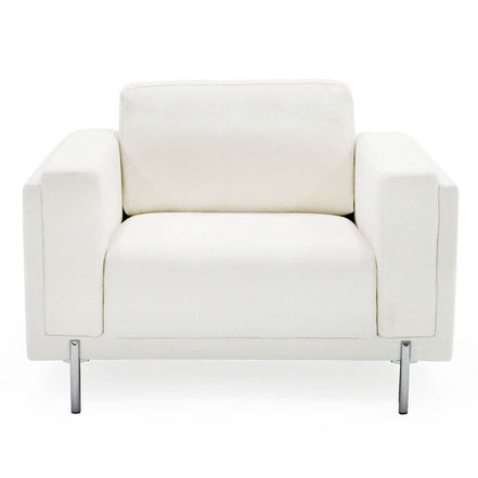 Schmidt - Modern Off White Fabric Chair - image 4