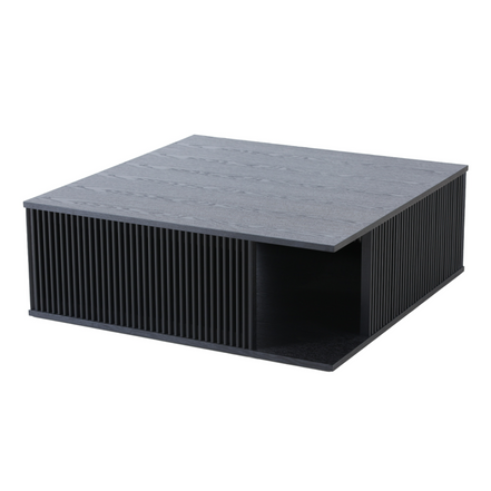Alpine Modern Mid Century Black Ash Square Coffee Table - image 3