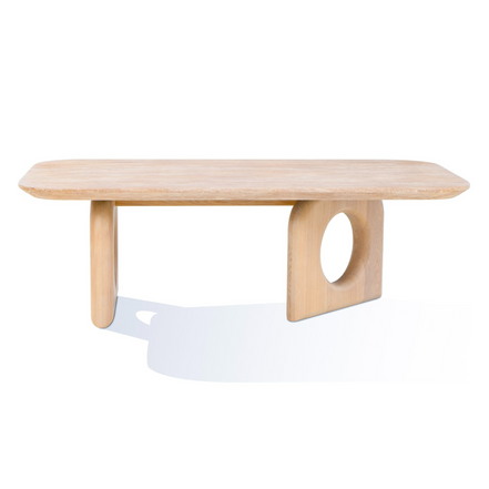 Osaka - Modern Faux Marble + Natural Ash Coffee Table - image 2