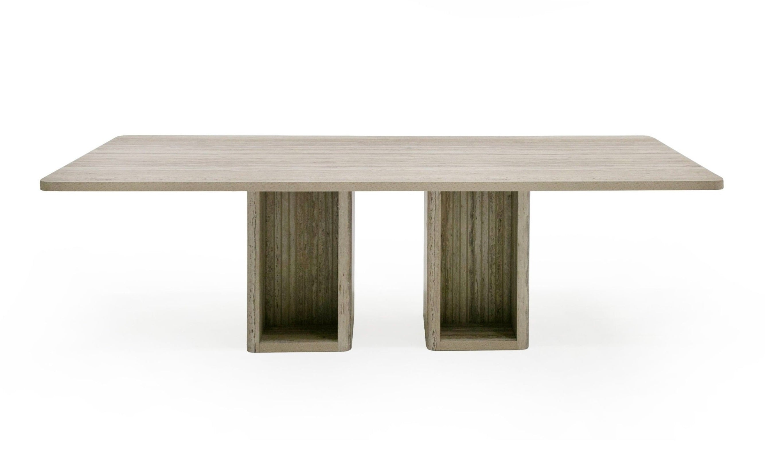 Roma - Modern Travertine Rectangular Dining Table - image 5