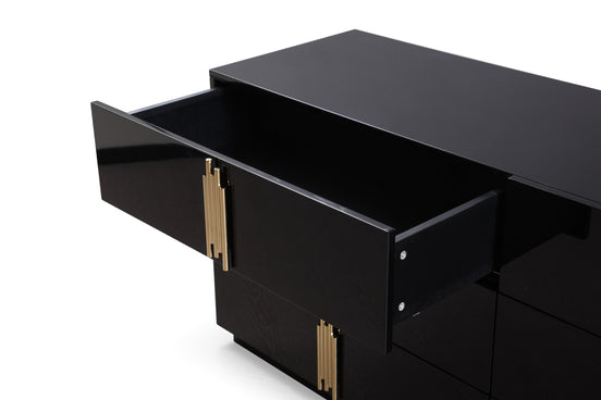 Token - Modern Black + Gold Wide Dresser - image 2