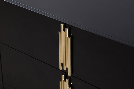 Token - Modern Black + Gold Wide Dresser - image 3