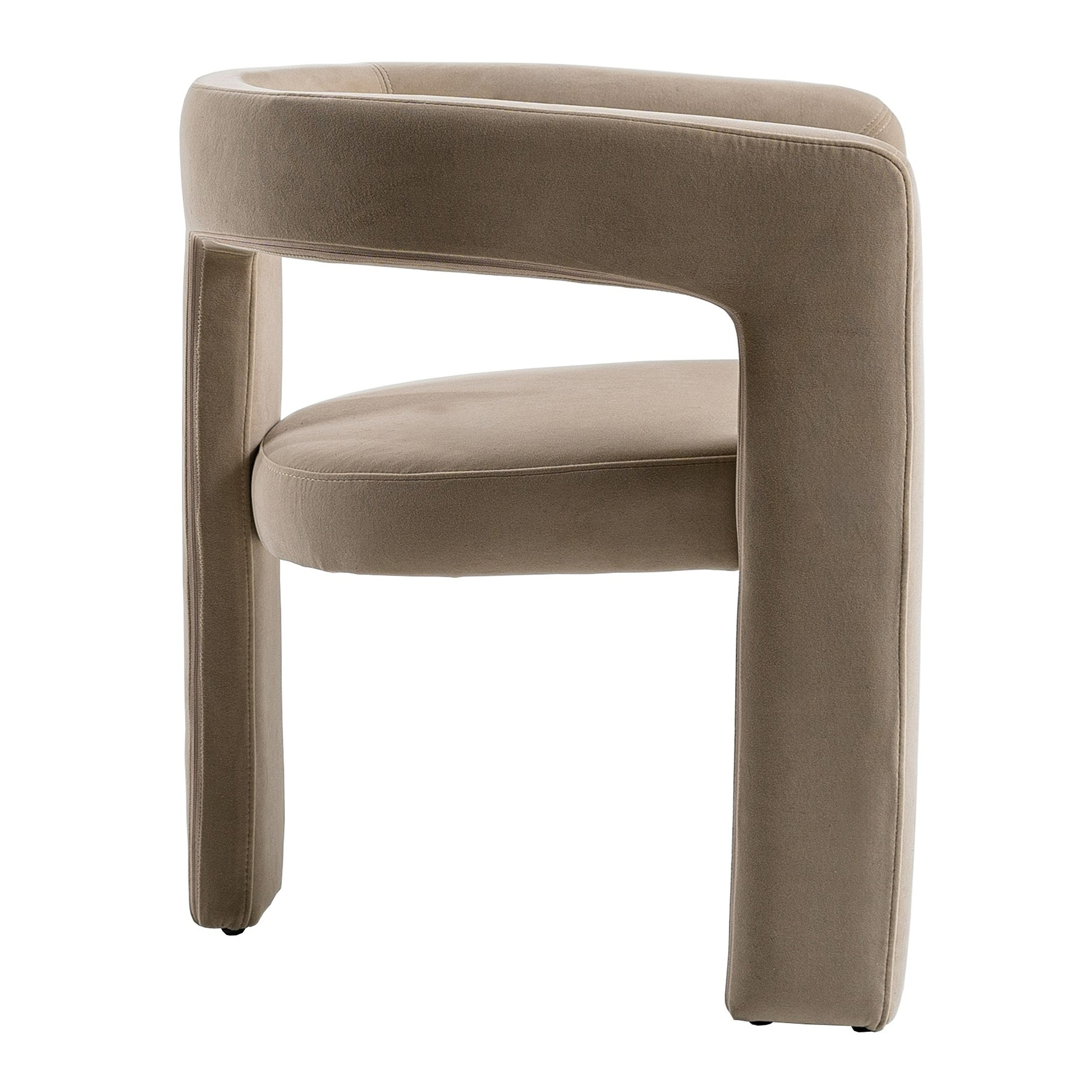 Cherish - Modern Beige Fabric Dining Chair - image 2