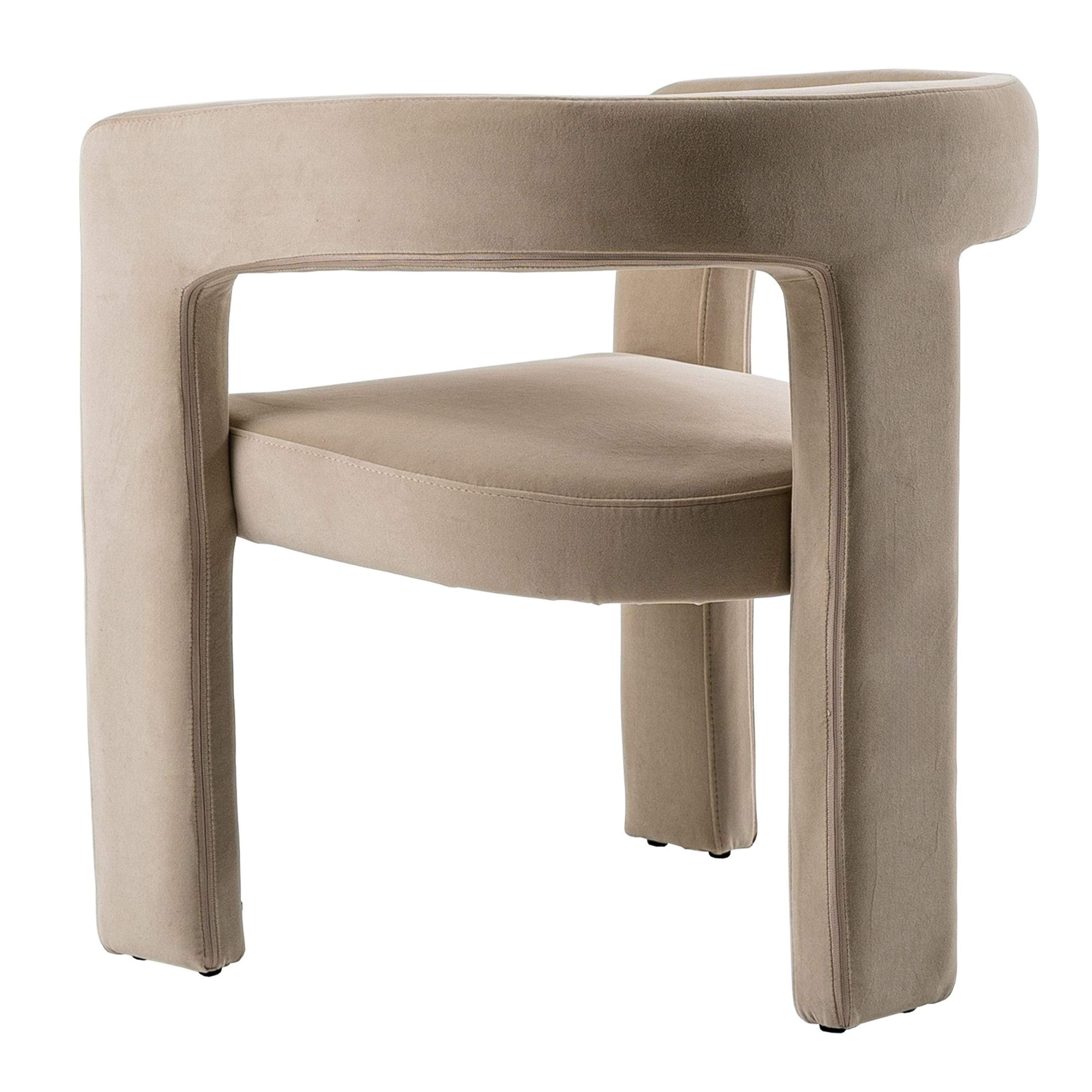 Cherish - Modern Beige Fabric Dining Chair - image 5