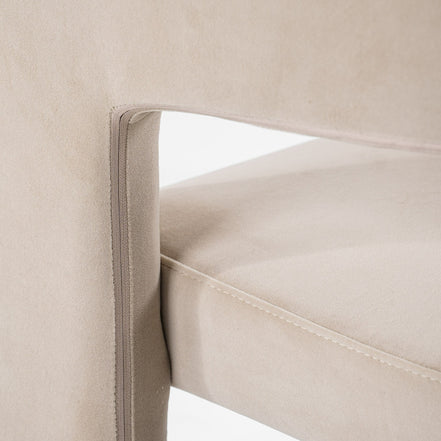 Cherish - Modern Beige Fabric Dining Chair - image 4