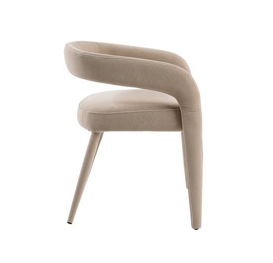 Mundra - Modern Beige Fabric Dining Chair - image 2
