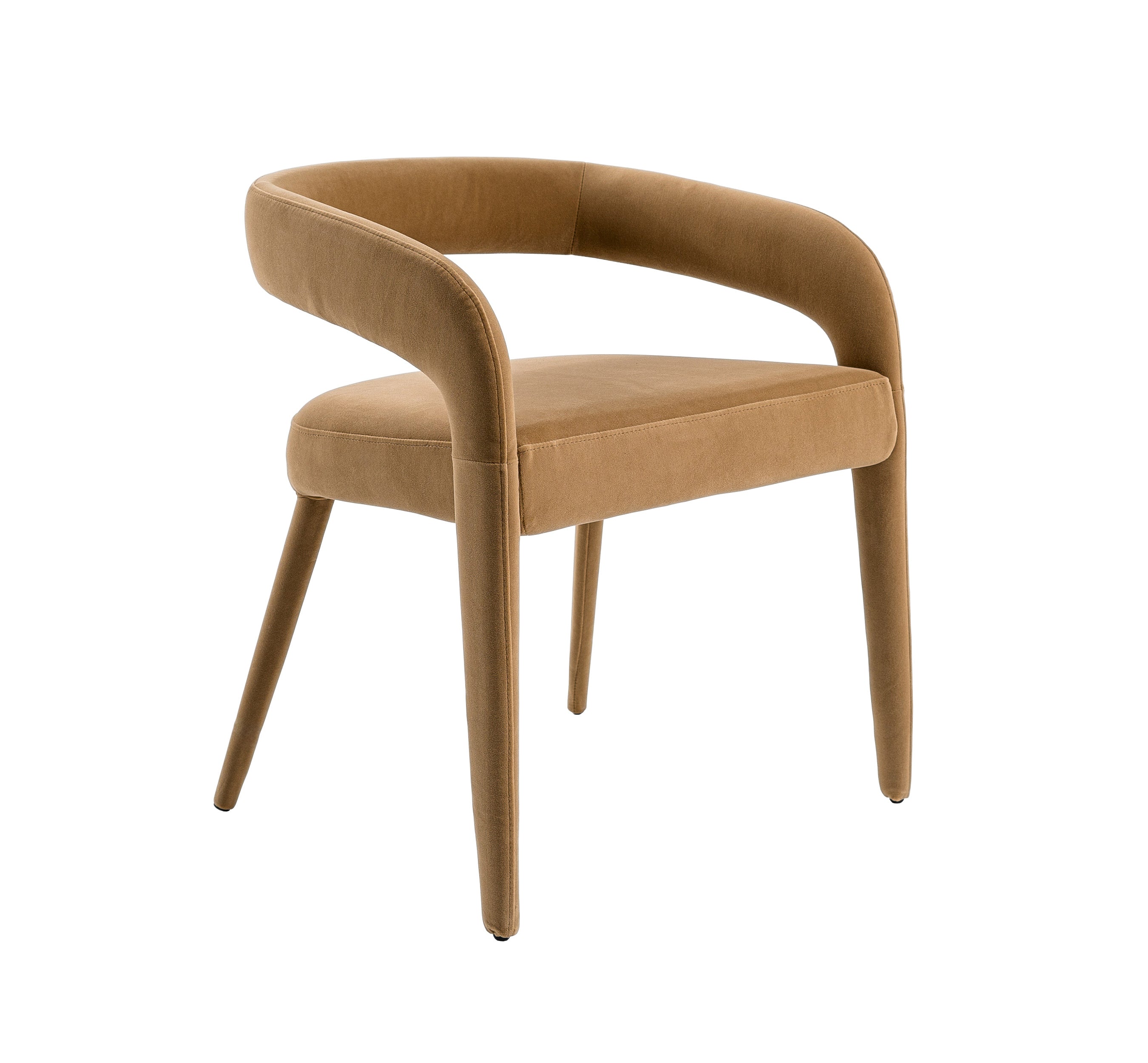 Mundra - Modern Tan Fabric Dining Chair - image 2