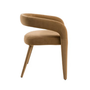 Mundra - Modern Tan Fabric Dining Chair - image 3