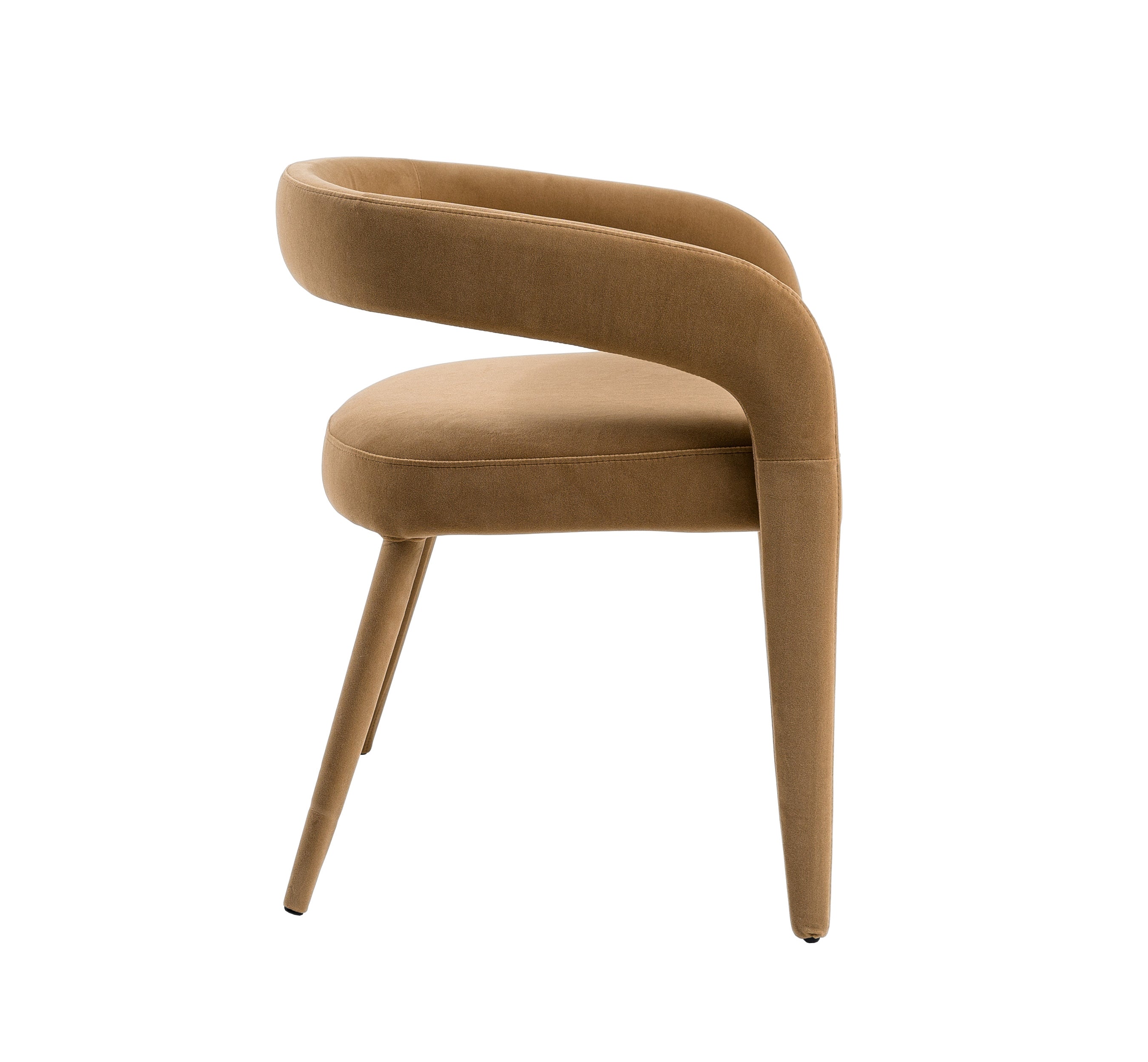 Mundra - Modern Tan Fabric Dining Chair - image 3