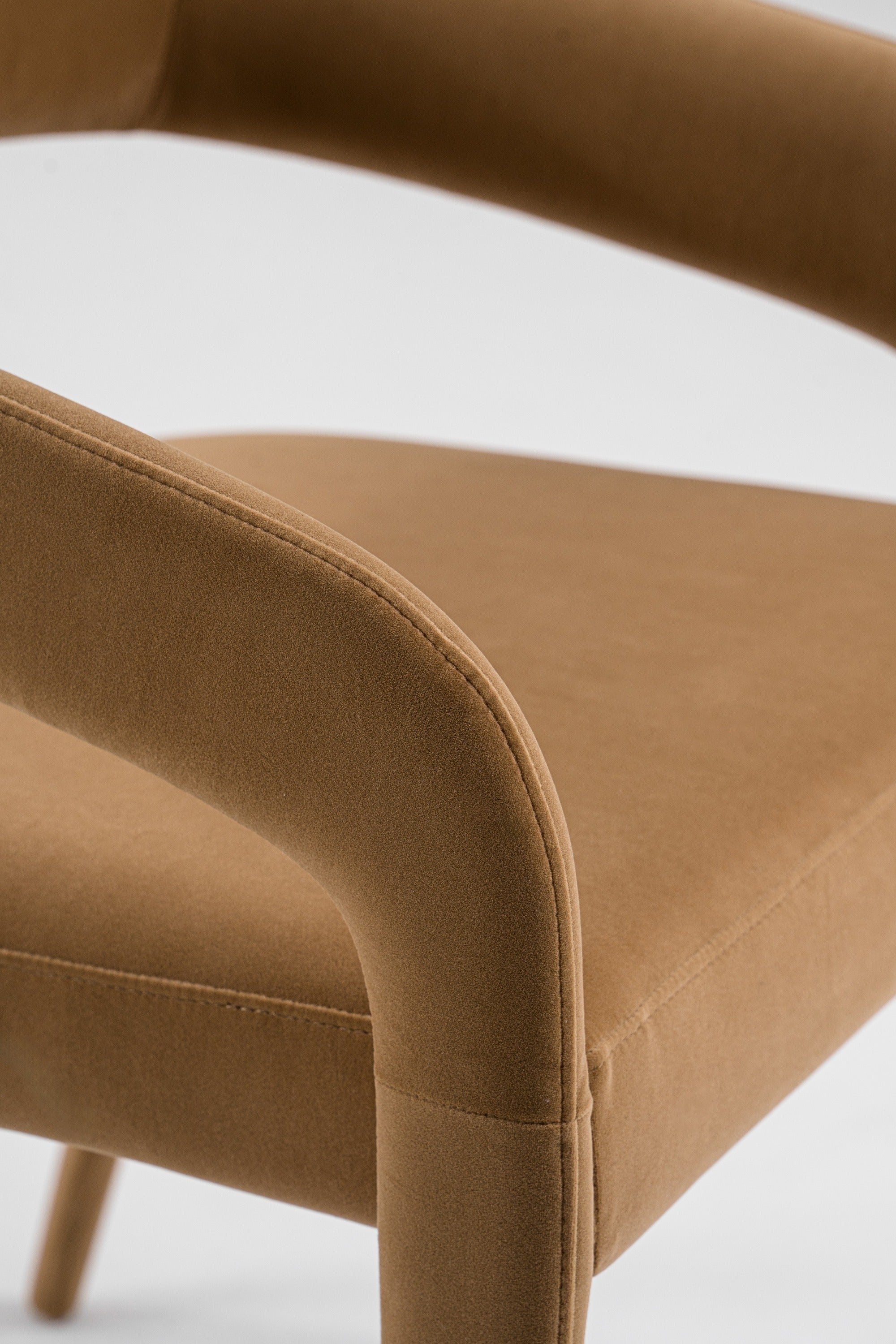 Mundra - Modern Tan Fabric Dining Chair - image 5