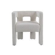 Drea - Modern White Fabric Dining Chair - image 3