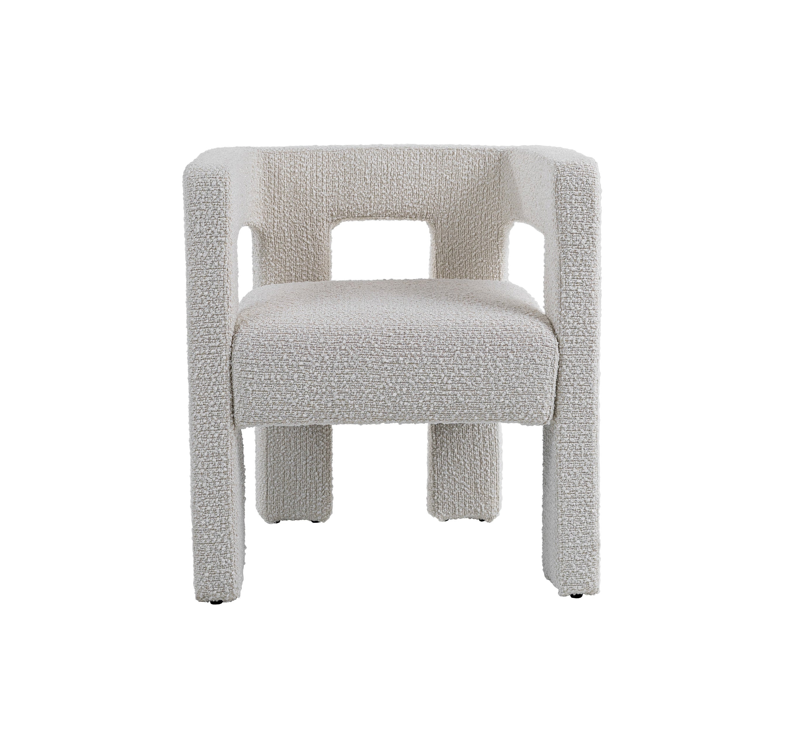 Drea - Modern White Fabric Dining Chair - image 3