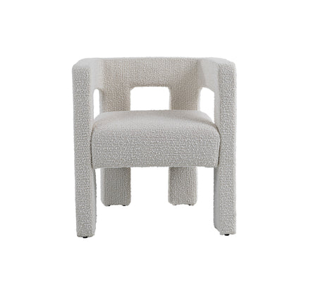 Drea - Modern White Fabric Dining Chair - image 3