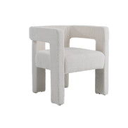 Drea - Modern White Fabric Dining Chair - image 4