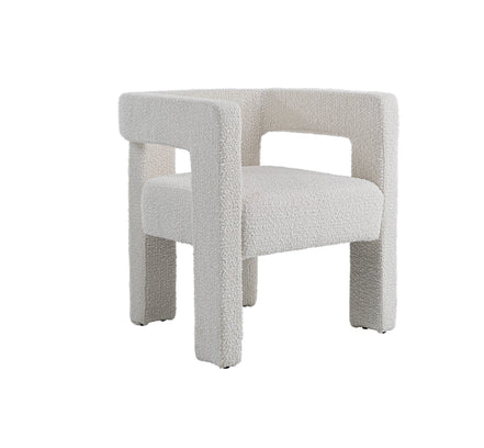 Drea - Modern White Fabric Dining Chair - image 4