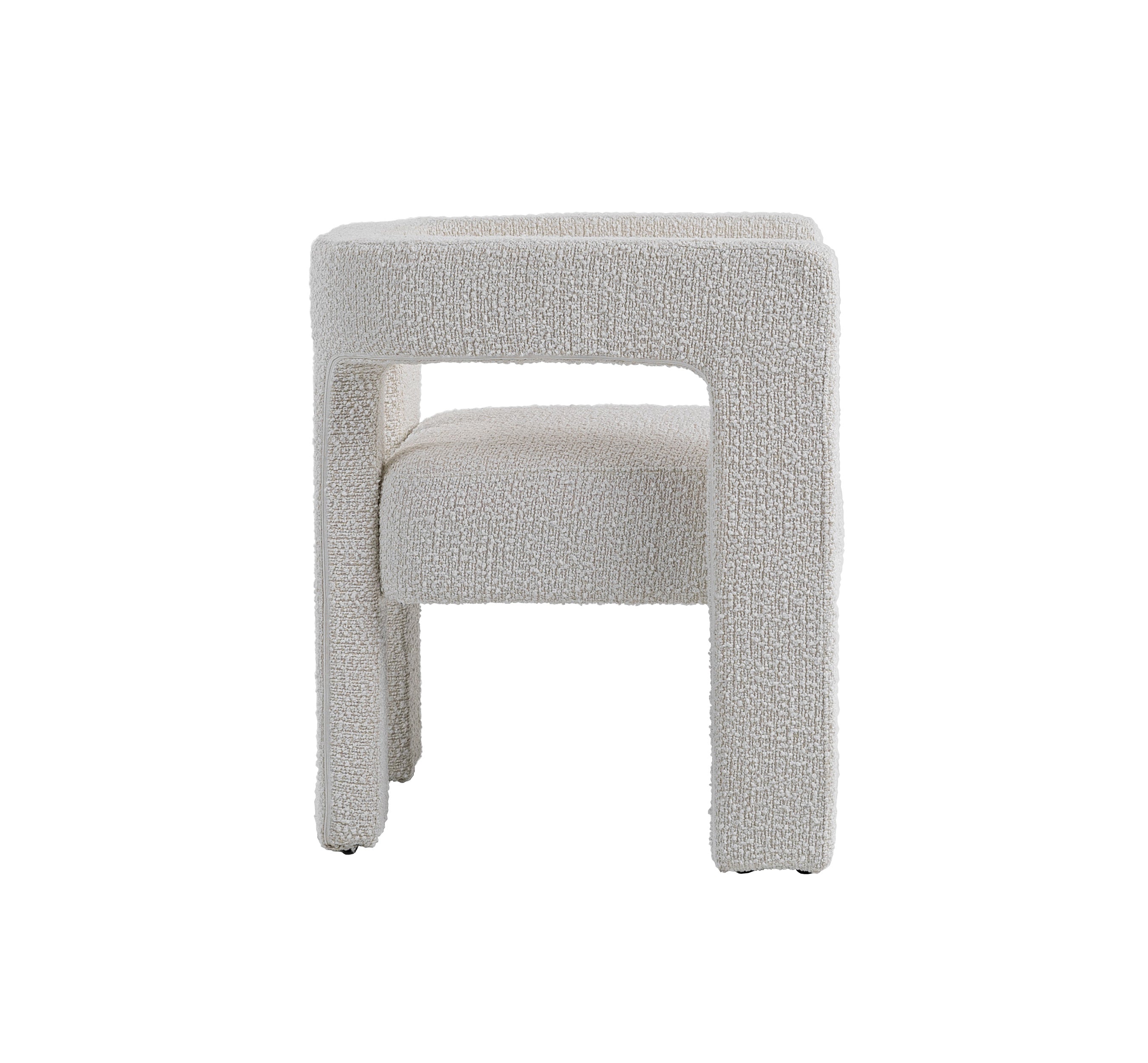 Drea - Modern White Fabric Dining Chair - image 5